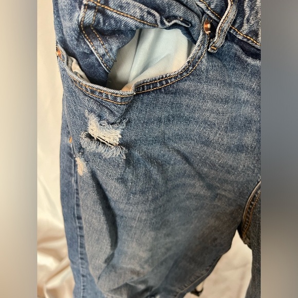 Distressed Blue Women's Jeans - Picture 3 of 7